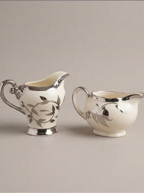 Myott and Sandland Ware England silver milk pots